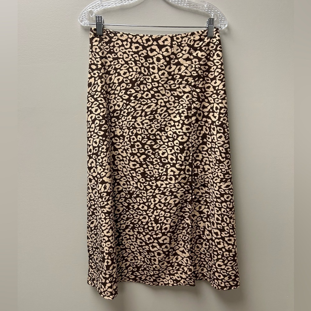 Shein‎ Brown Leopard Midi Skirts